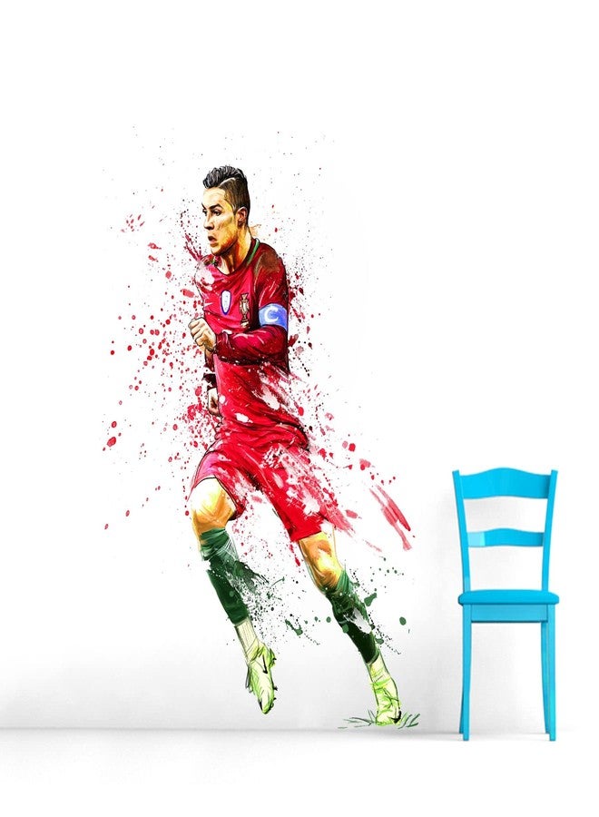 Sticker Yard Football Player Ronaldo Vinyl Wall Sticker for Living Room/Bedroom/Office and All Decorative Wall Stickers Size 55X76CM-Self-Adhesive - Image 2